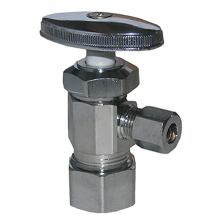 Larsen Supply Co 06-7251 0.63 in. O.D Compression Inlet x 0.25 in. O.D. Compression Outlet- Angle Valve 123138